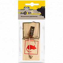 Мышеловка деревянная , 10×4,5×0,6 см, в упаковке с хедером, Nadzor